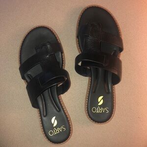 Sarto black sandals from Nordstrom never worn